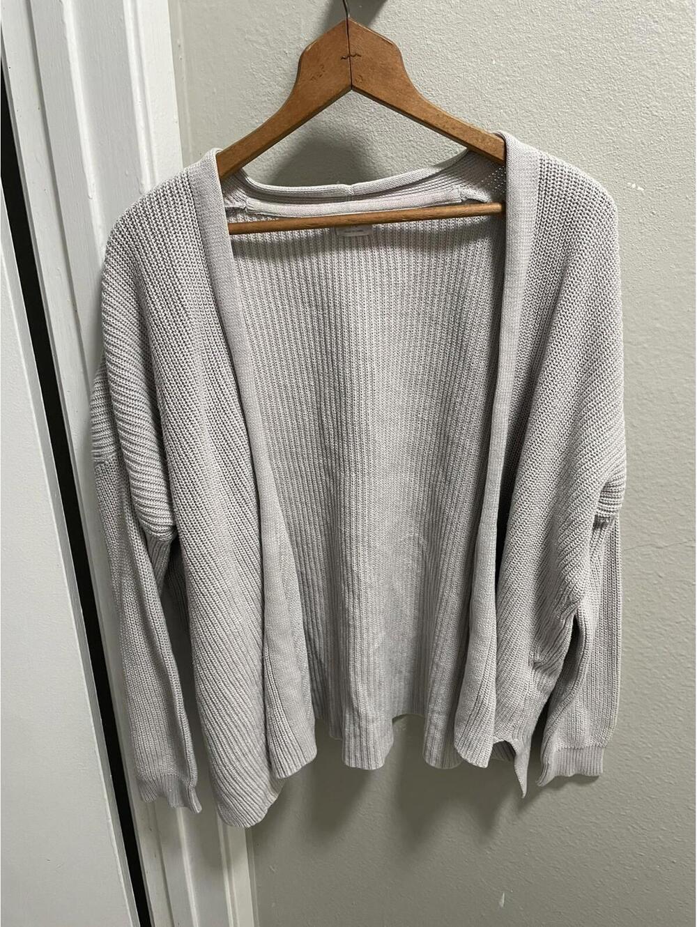 Cotton On Cardigan L Cotton Boho Coastal Grandma Open Knit